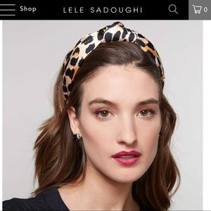 Lele Sadoughi Silk Leopard Headband NWOT